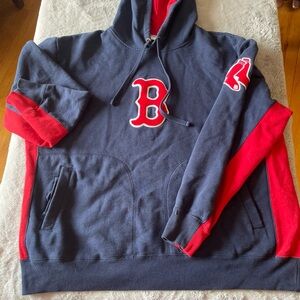 Majestic Boston Red Sox Navy & Red Pullover Hoodie men’s Large